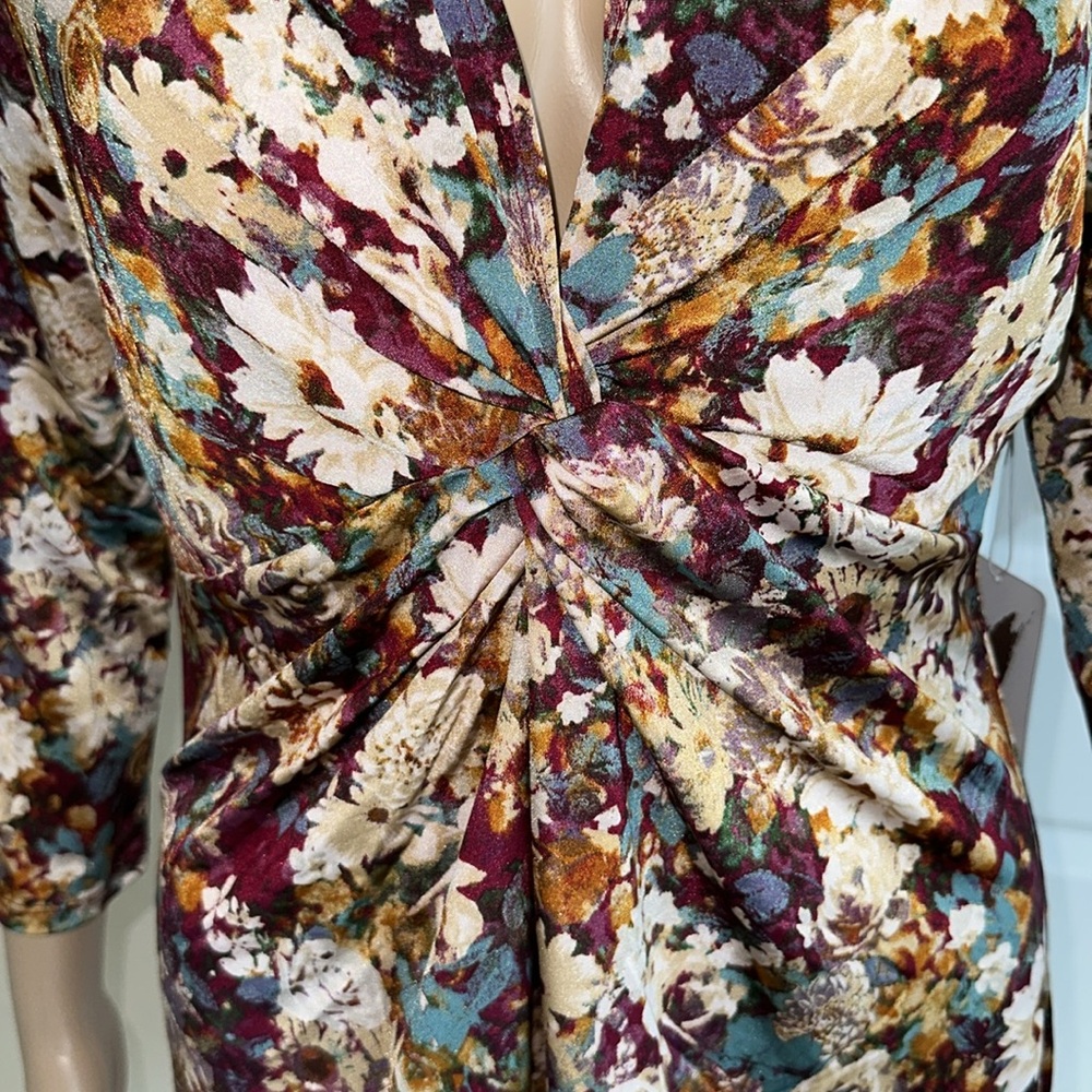 New with tag FOREVER 21 Multicolor Floral Long Sleeve Dress Size XL. - Picture 5 of 15